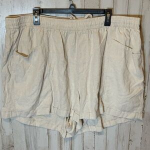 COPY - Old Navy Womens 4x Beige Linen High-Rise Pull-On Shorts NWT!